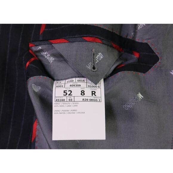 Moschino Couture Gray Glen Plaid & Stripes Wool 2-Btn Suit Eu 52 - 42R New! - Picture 9 of 12